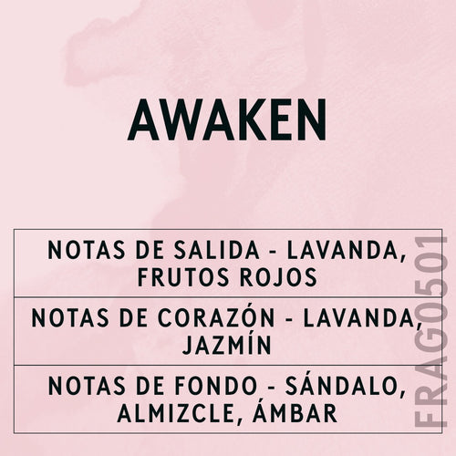 Awaken Fragrance Oil scent card (Spanish)