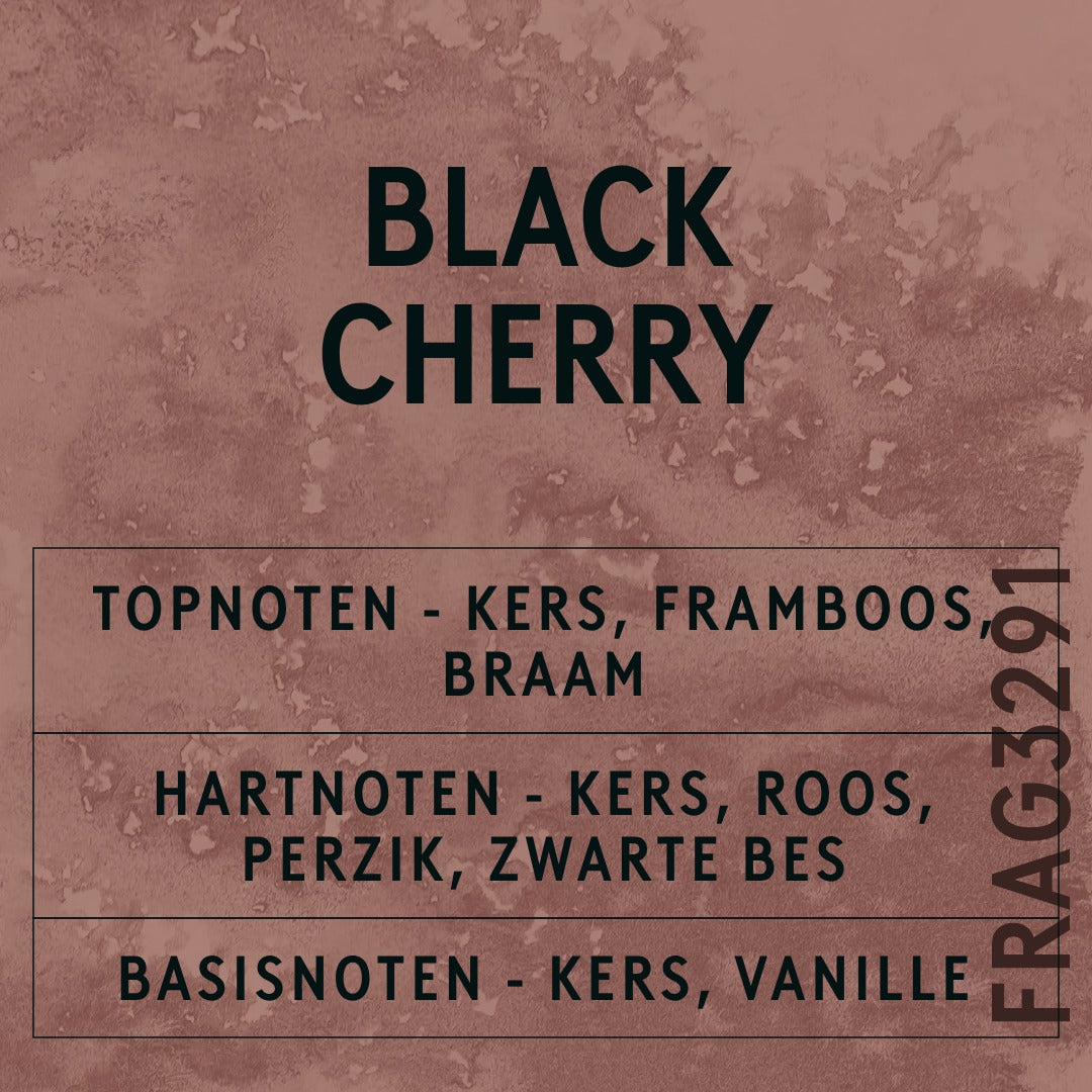 Black Cherry Fragrance Oil scent card (Dutch)