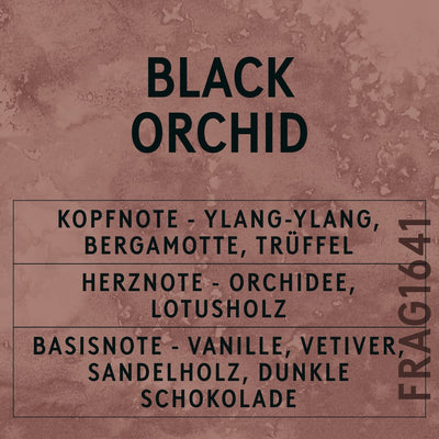 Black Orchid Fragrance Oil scent card (German)