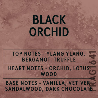 Black Orchid Fragrance Oil scent card (English)