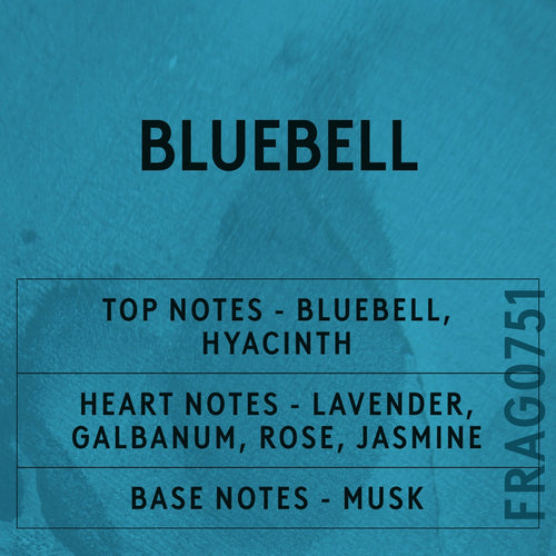 Bluebell fragrance oil - Candle Shack aluminium bottle with dried botanicals on a dark slate background