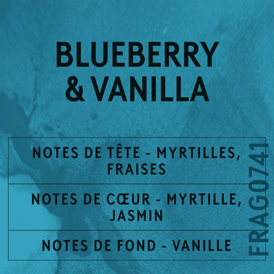 Blueberry & Vanilla Fragrance Oil scent card (French)