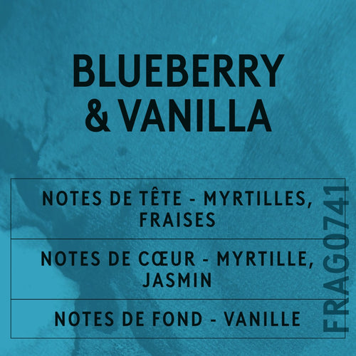Blueberry & Vanilla Fragrance Oil scent card (French)