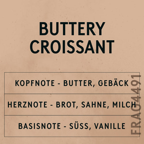 Buttery Croissant Fragrance Oil scent card (German)