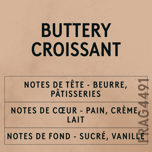 Buttery Croissant Fragrance Oil scent card (French)