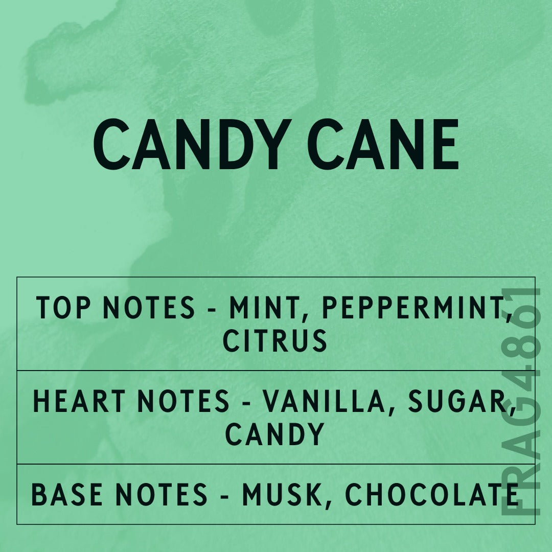 Candy Cane Fragrance Oil scent card (English)