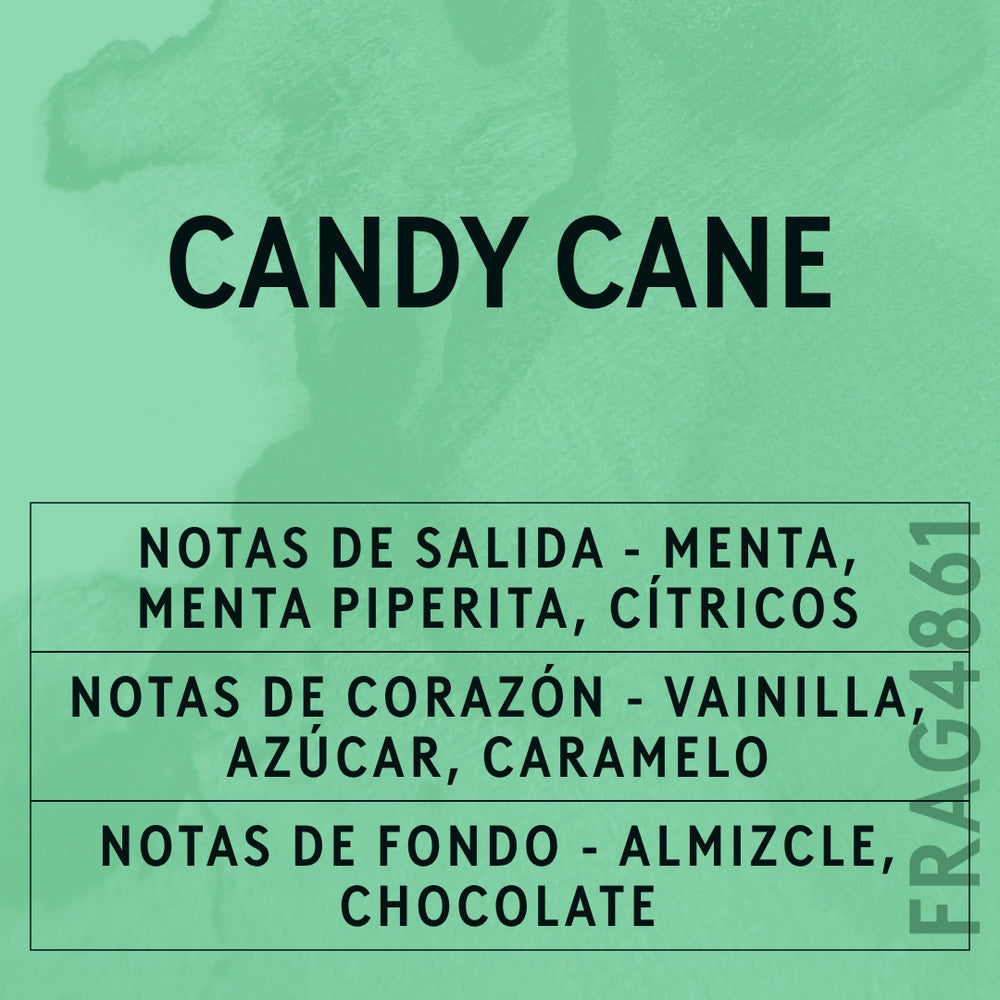 Candy Cane Fragrance Oil scent card (Spanish)