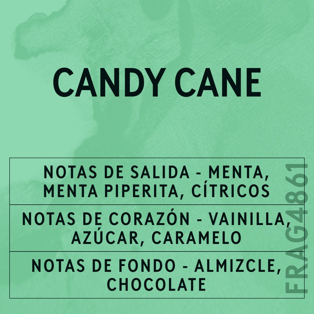 Candy Cane Fragrance Oil scent card (Spanish)