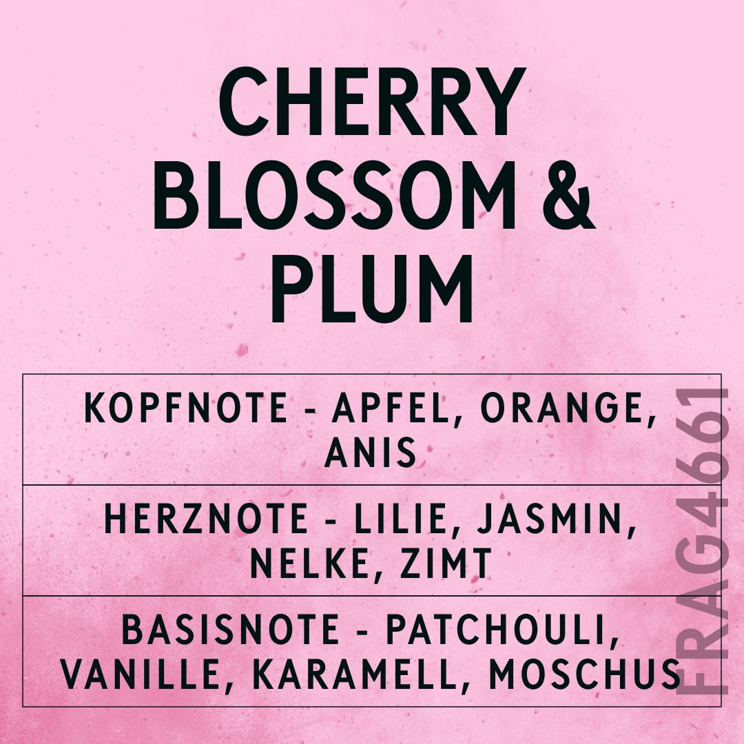 Cherry Blossom & Plum Fragrance Oil scent card (German)