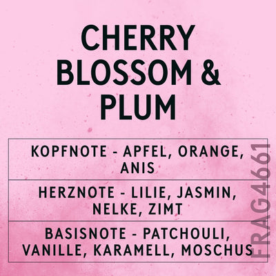 Cherry Blossom & Plum Fragrance Oil scent card (German)