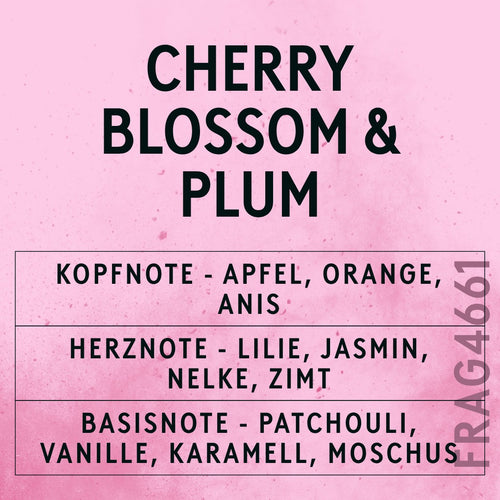 Cherry Blossom & Plum Fragrance Oil scent card (German)