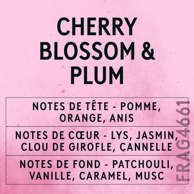 Cherry Blossom & Plum Fragrance Oil scent card (French)