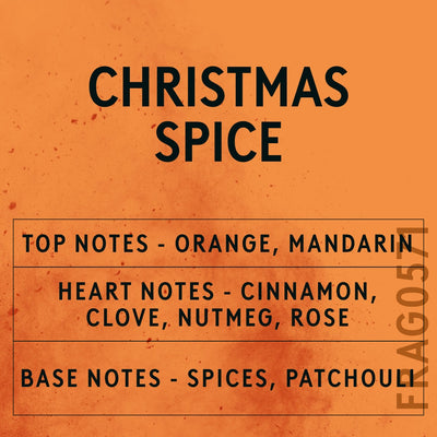 Christmas Spice Fragrance Oil scent card (English)