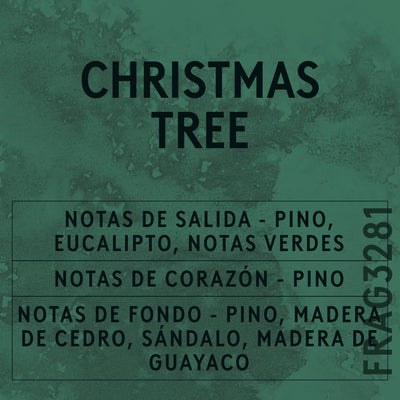 Christmas Tree Fragrance Oil scent card (Spanish)