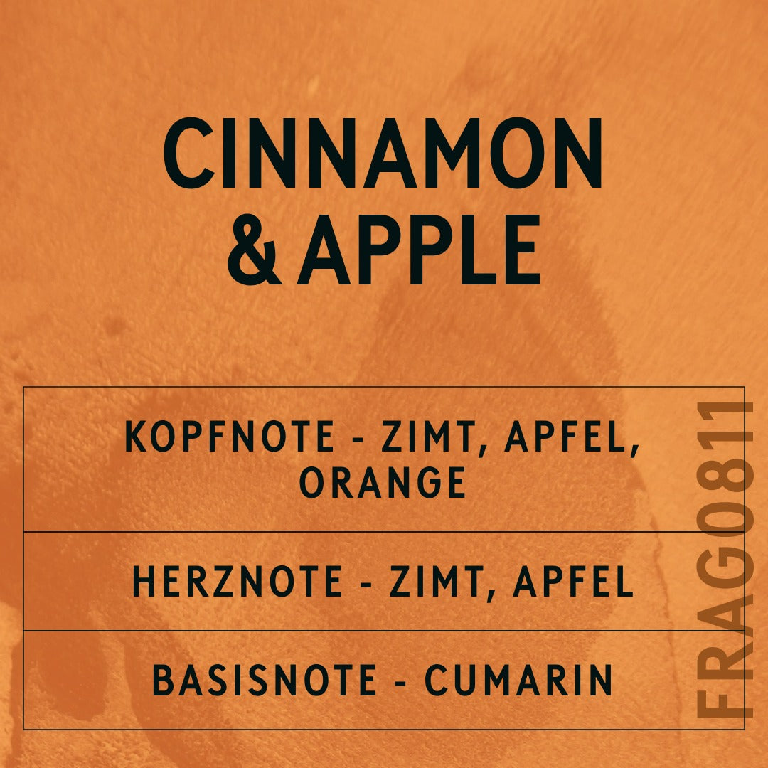 Cinnamon and Apple Fragrance Oil scent card (German)
