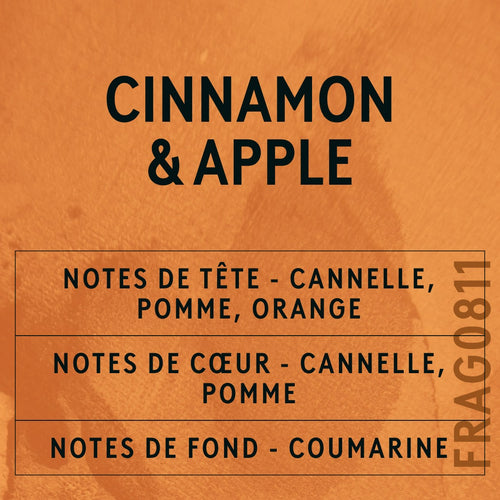 Cinnamon and Apple Fragrance Oil scent card (French)