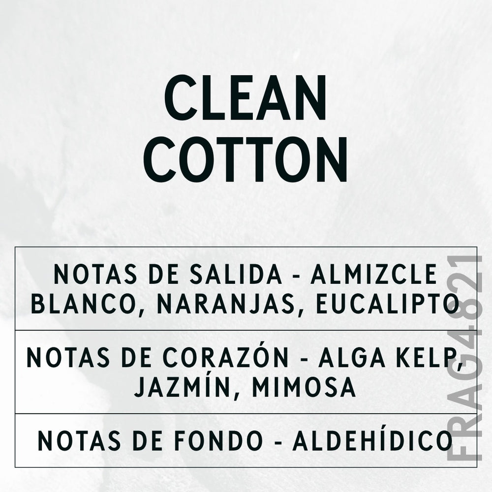 Clean Cotton Fragrance Oil scent card (Spanish)