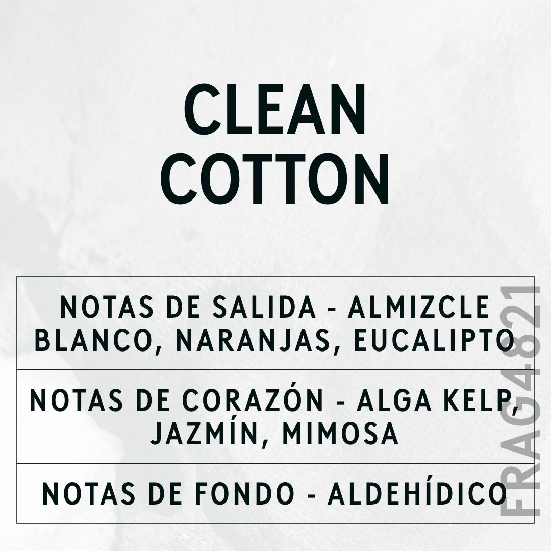 Clean Cotton Fragrance Oil scent card (Spanish)
