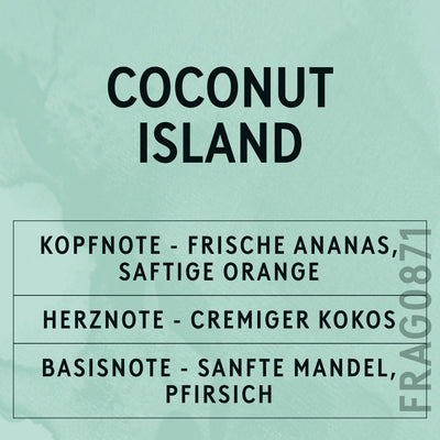 Coconut Island Fragrance Oil scent card (German)