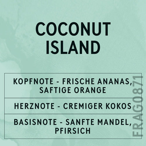 Coconut Island Fragrance Oil scent card (German)
