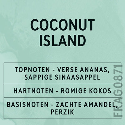 Coconut Island Fragrance Oil scent card (Dutch)