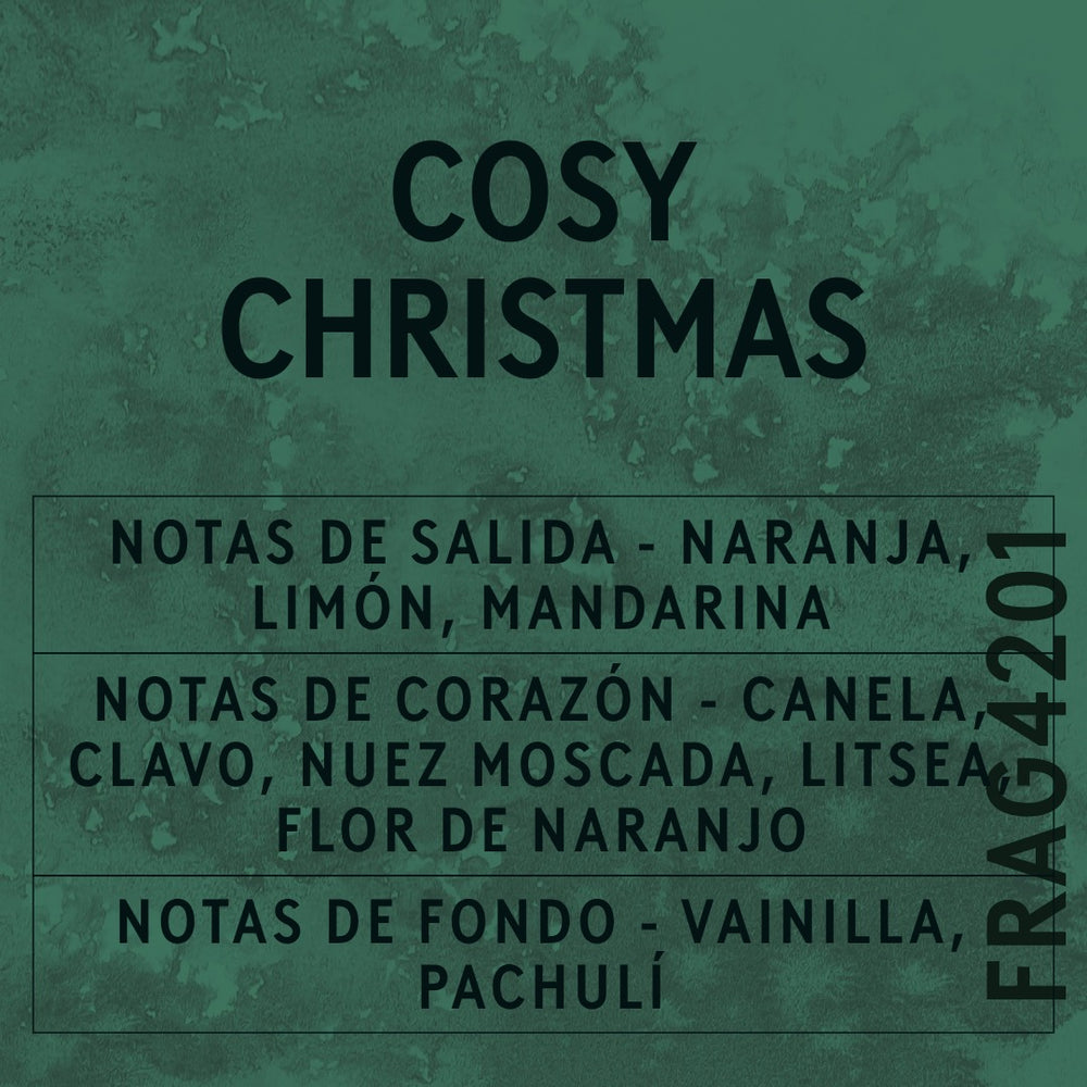 Cosy Christmas Fragrance Oil scent card (Spanish)