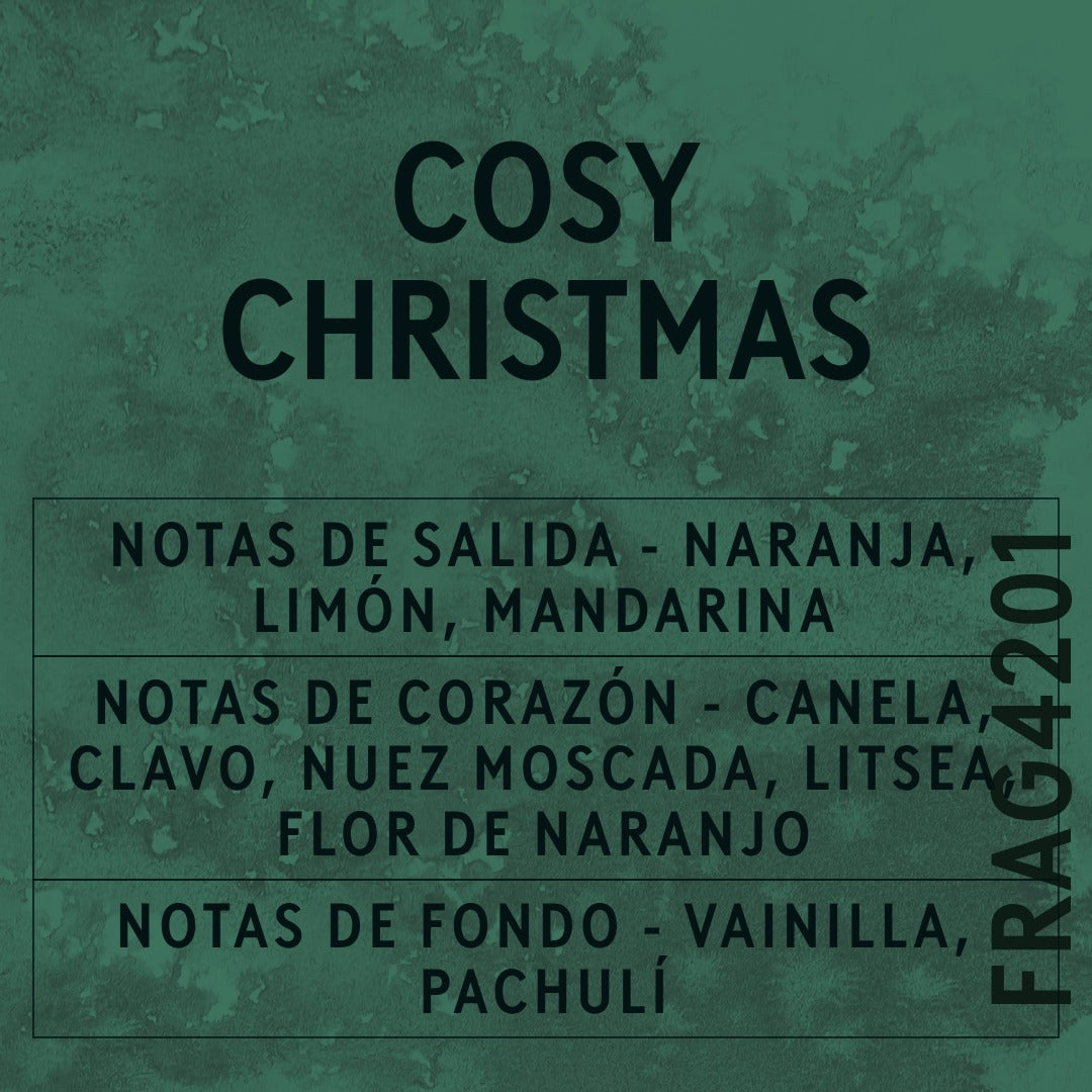 Cosy Christmas Fragrance Oil scent card (Spanish)