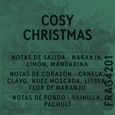Cosy Christmas Fragrance Oil scent card (Spanish)