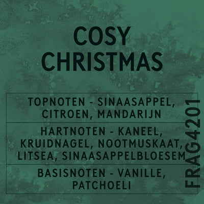 Cosy Christmas Fragrance Oil scent card (Dutch)