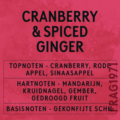 Cranberry & Spiced Ginger Fragrance Oil scent card (Dutch)