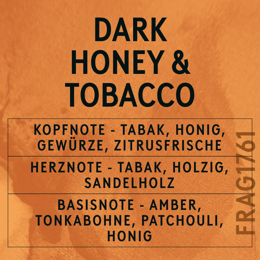 Dark Honey & Tobacco Fragrance Oil scent card (German)