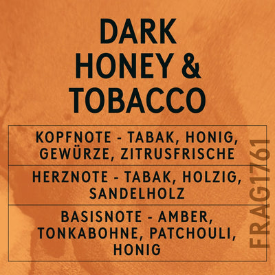 Dark Honey & Tobacco Fragrance Oil scent card (German)