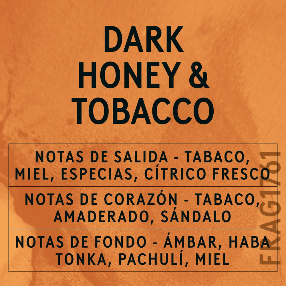 Dark Honey & Tobacco Fragrance Oil scent card (Spanish)