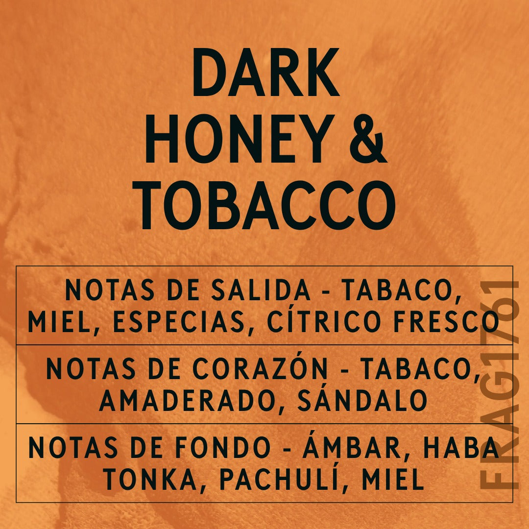 Dark Honey & Tobacco Fragrance Oil scent card (Spanish)