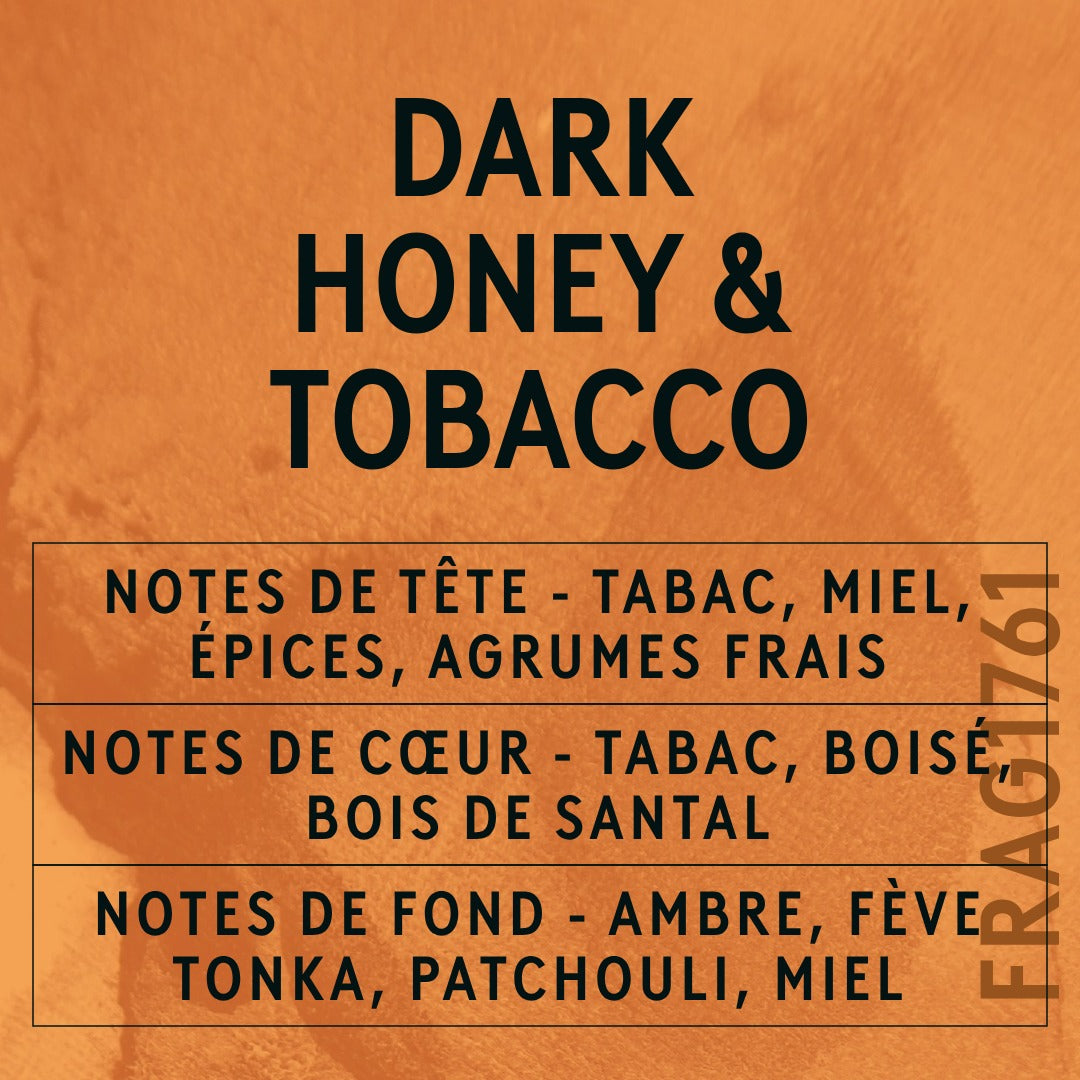 Dark Honey & Tobacco Fragrance Oil scent card (French)