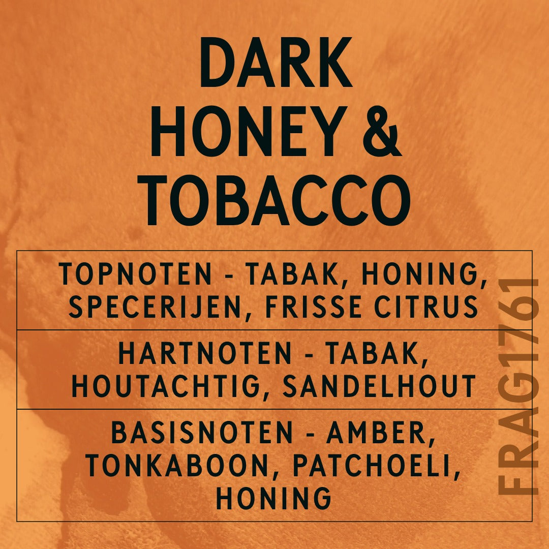 Dark Honey & Tobacco Fragrance Oil scent card (Dutch)