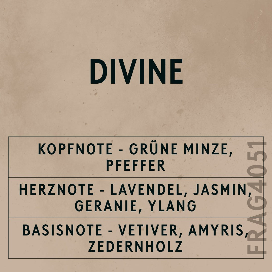 Divine Natural Oil scent card (German)