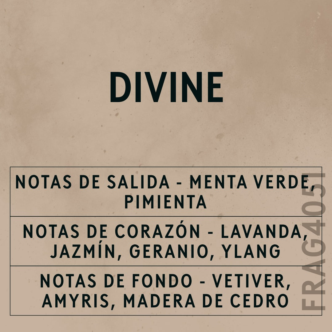 Divine Natural Oil scent card (Spanish)