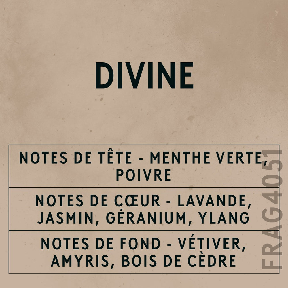 Divine Natural Oil scent card (French)