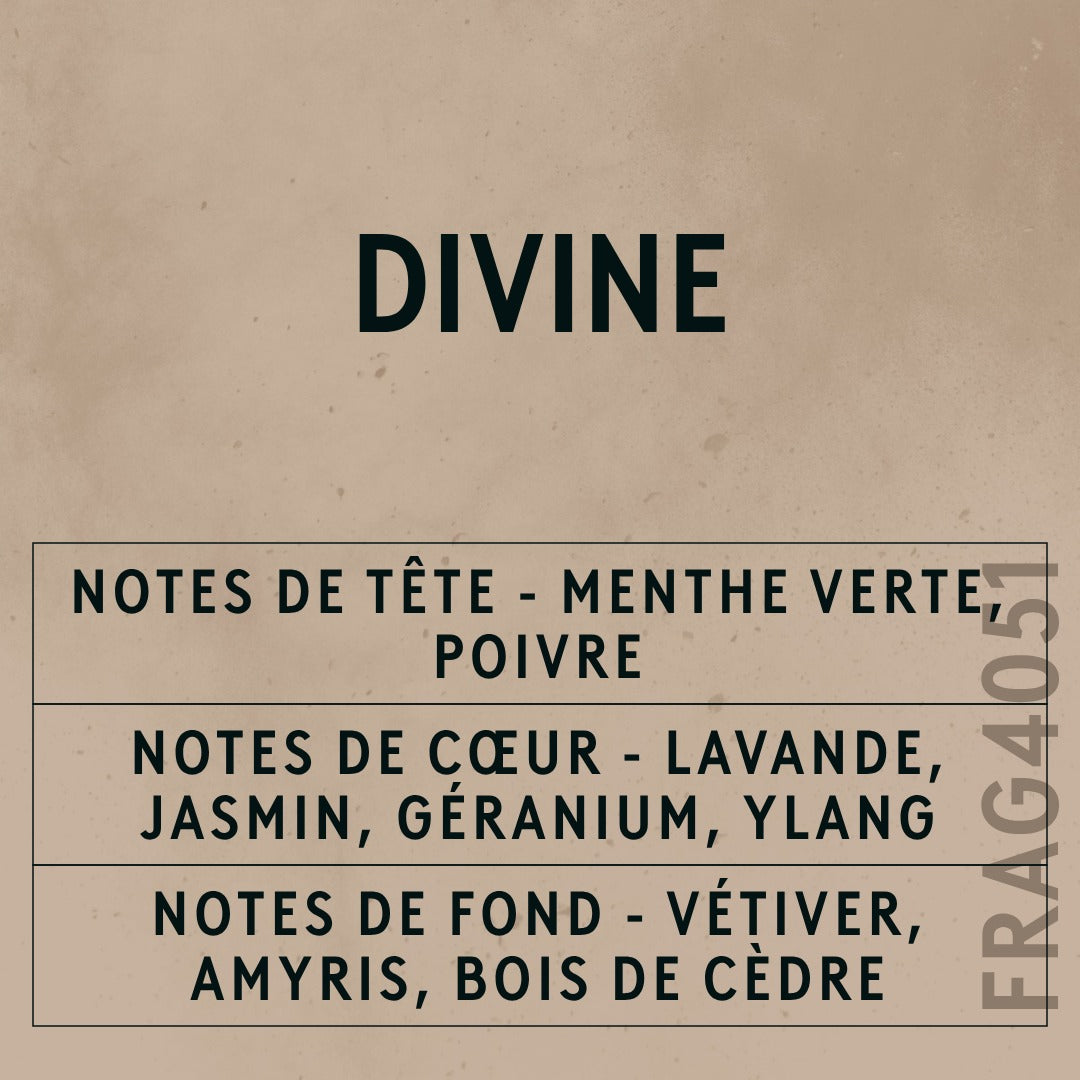 Divine Natural Oil scent card (French)