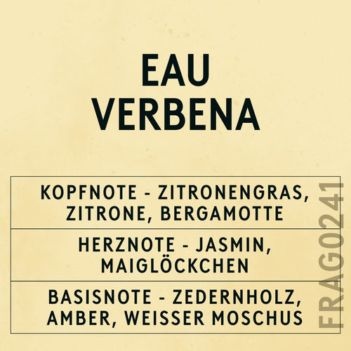 Eau Verbena Fragrance Oil scent card (German)