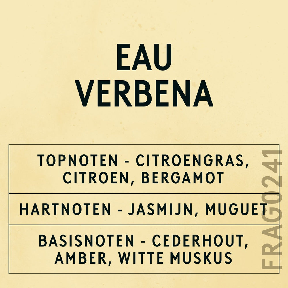 Eau Verbena Fragrance Oil scent card (Dutch)