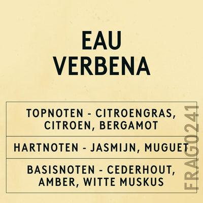 Eau Verbena Fragrance Oil scent card (Dutch)
