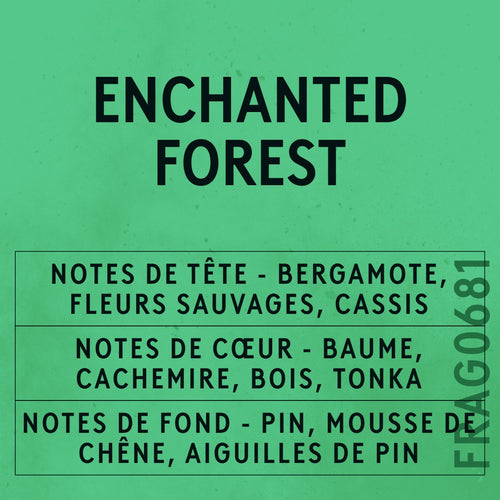 Enchanted Forest Fragrance Oil scent card (French)