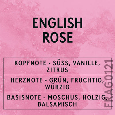 English Rose Fragrance Oil scent card (German)