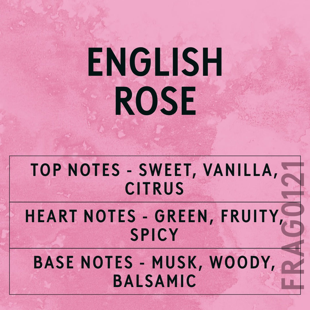 English Rose Fragrance Oil scent card (English)