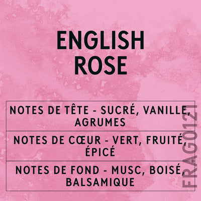English Rose Fragrance Oil scent card (French)