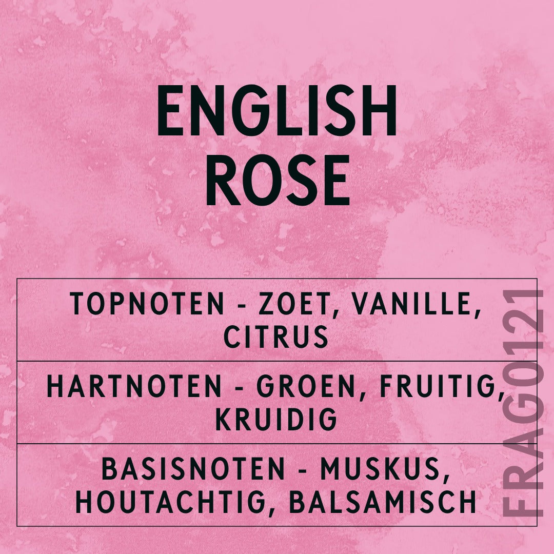 English Rose Fragrance Oil scent card (Dutch)