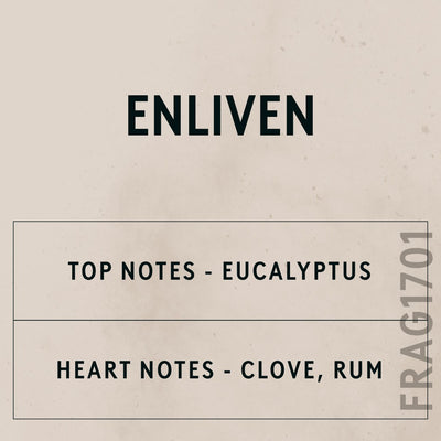 Enliven Natural Oil fragrance oil - Candle Shack aluminium bottle with dried botanicals on a dark slate background