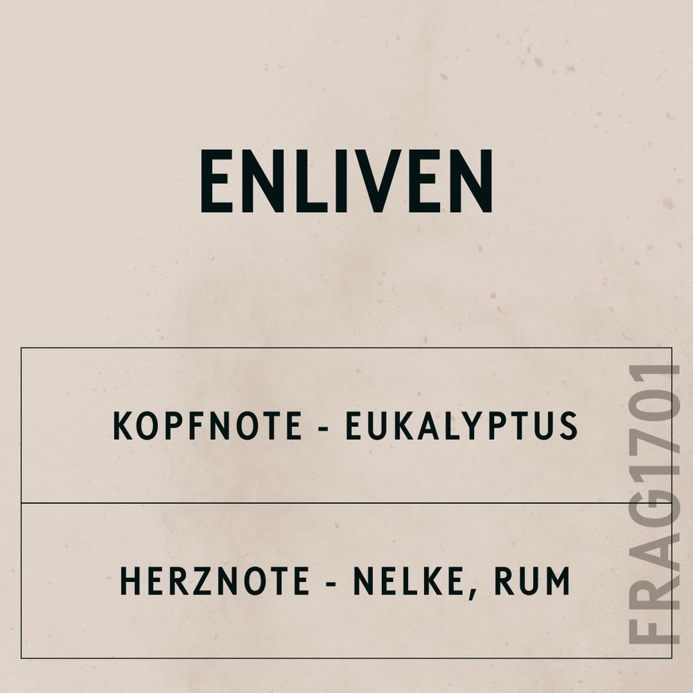 Enliven Natural Oil scent card (German)